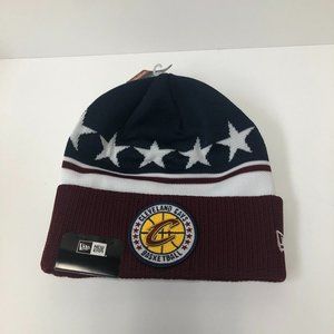 Cleveland Cavaliers New Era Beanie 2018 Tip Off Cuffed Knit Hat Wine Blue Stars